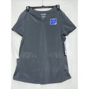 Women's Scrubstar NWT Pewter Performance Fit 4-Way Stretch Scrub‎ Top Size S